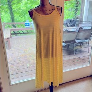 Anthropologie Yellow and White Striped Summer Dress